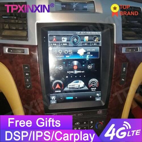 Android 11 For Cadillac Escalade 2007-2012 Tesla Radio Style Screen Car GPS Navigation Stereo Head Unit Multimedia Player Radio