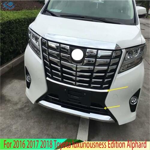 For 2016 2017 2018 Toyota luxuriousness Edition Alphard ABS Chrome Front Bumper Skid Protector Guard Plate trim strip