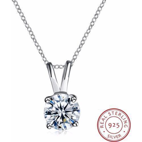 Lekani Classic Hearts And Arrows 2ct Solitaire Cz Diamant Pendant Necklace Original 925 Sterling Silver Fine Jewelry For Women