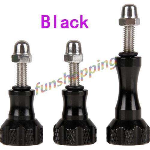 Black New Arrival for GoPro Accessories 1 Long +2 Short Thumb Knob Stainless Aluminum Bolt Nut Screw for Go Pro Hero 3/3+ 4