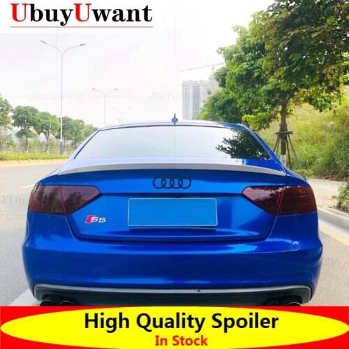 "For Audi A5 S5 RS5 4-Doors Car ABS Plastic Unpainted Primer Rear Trunk Boot Wing Lip Spoiler 2008 2009 2010 2011 2012-2016