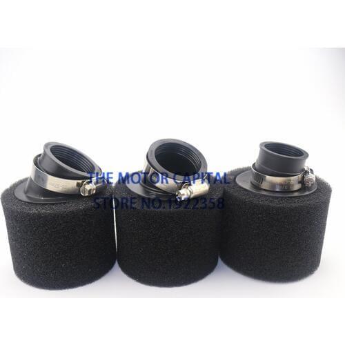 Black 35mm 38mm 42mm 45mm 48mm Bend Elbow Foam Air Filter Sponge Cleaner Moped Scooter Dirt Pit Bike Motorcycle