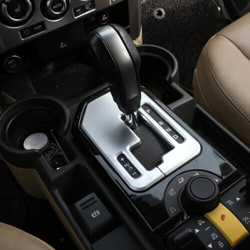 For Land rover Discovery 4 LR4 2004 2010-2016 ABS Chrome Car Console Gear Panel Frame Cover Stickers Car Accessories
