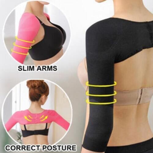 Back Posture Corrector Slimming Compression Arm Belt Helps Tone Shape Upper Arms Sleeve Shape Taping Massage For Women