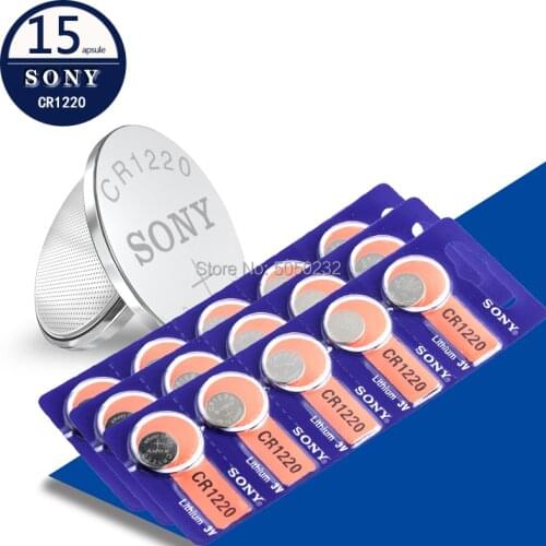 15PCS For Sony CR1220 3V Lithium Button Battery BR1220 LM1220 DL1220 CR 1220 L04 Coin Cell Batteries For Watch Remote Toys