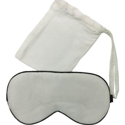 1PC 100% Pure Silk Sleep Eye Mask with 1PC 100% Silk Drawstring Bags Matched Color for Carry Easily
