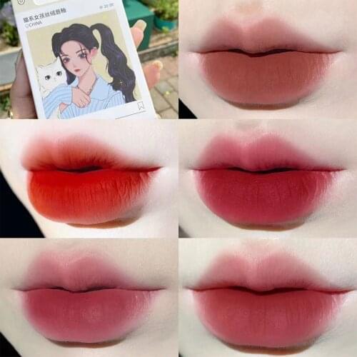 HERORANGE 5Pcs/Lot Lip Glaze Set Painting Series Cigarette Case Lipstick Set Support Dropship