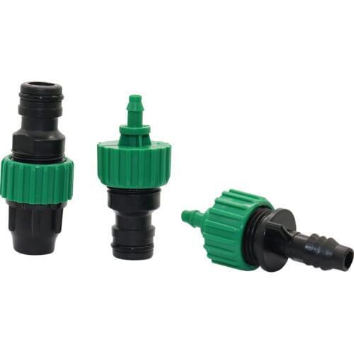 Garden Straight connector Kits with 4mm or 8mm Barbed Connectors Greenhouse Irrigation Hose Quick Connectors 10 Sets