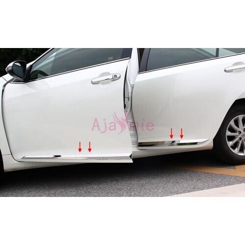 For Toyota Camry 2012 2013 2014 2015 2016 2017 Body Side Garnish Door Bumper Guard Plate Trim Kits Chrome Accessories