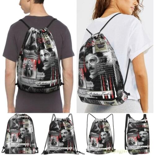 Nikola Tesla Women Purpose Drawstring Backpack Bags Men Outdoor Travel Backpacks For Gym Training Swimming Fitness Bag