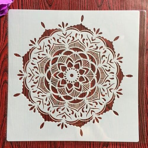 New 30 * 30cm diy mandala mold for painting stencils stamped photo album embossed paper card on wood, fabric,wall,Floor