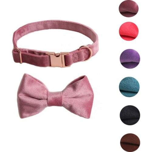 Pet Puppy Collar Adjustable Cloth Bow Tie Bow Decoration Small and Medium-sized Cat and Dog Collar Pet Supplies Accessories