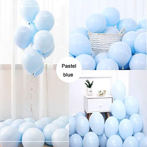 60pcs Party Pastel Blue Balloons Macaron Candy Colored Latex Balloons for Birthday Wedding Engagement Anniversary Christmas
