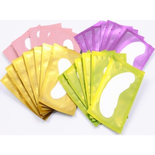 50pairs/pack Eyelash Extension Supplies Paper Patches Grafted Eye Stickers Under Eye Pads Eye Tips Sticker Lash eyepatch