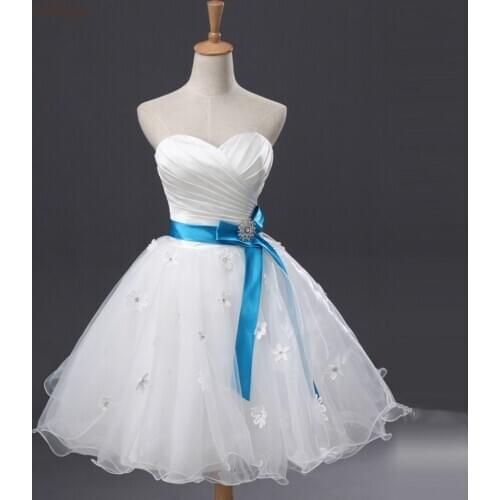 Simple Short/Mini Tulle Homecoming Dress Sweetheart-Neck Lace Applique Sashes Graduation Dress Party Gowns Real Photo Lace-Up