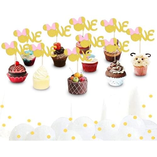 Minnie Mickey Birthday Party Paper cake Decorations Kids Minnie Party Decorations Paper Straw Decoration Anniversaire Favor