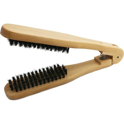 Hair Straightening Brush Wooden Hair Straightener Home Hairdressing Hair Styling Accessories