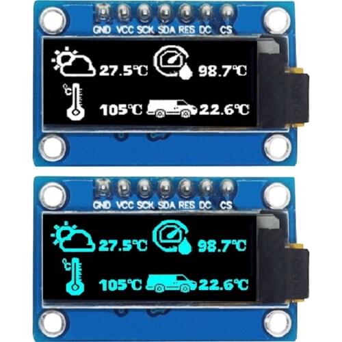 SSD1306 7PIN 0.91inch 128x32 SPI OLED Module 0.91" OLED Display Module White Blue OLED Screen Board For Arduino