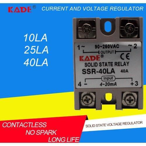 SSR-10LA/ 25LA / 40LA current type solid state voltage regulator intelligent solid state voltage regulator module input 4-20mA
