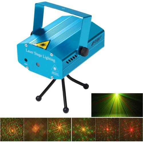 Tomshine Stage Lighting Effect Patterns Mini LED Laser Projector Voice-activated Voice-control DJ Disco Xmas Party Club Light