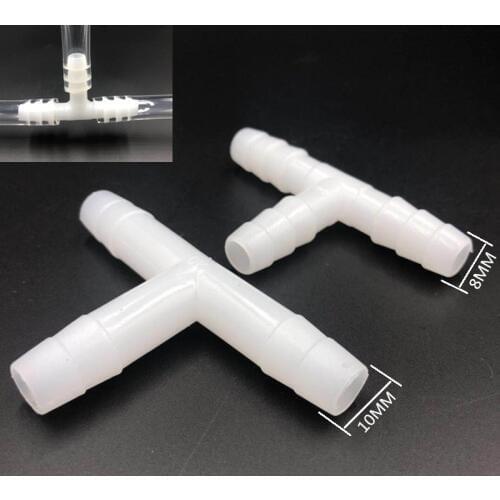 8MM 10MM Plastic Pagoda Barbed Equal 3 Way Tee Type Hose Connector Pipe Fitting Tube Joint for Garden