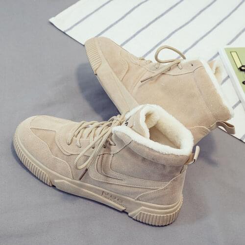 Whnb Women Snow Boots Thick Plush Warm Ladies Shoes Female Faux Suede Winter Ankle Boots Fashion Sweet Girls Student Shoes