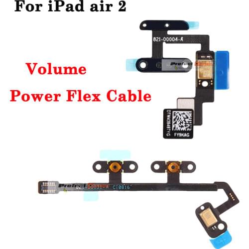 1pcs Power Switch On Off Button Key Cable For iPad 6 Air 2 Volume Up Down Switch Side Button Key Ribbon Flex Cable