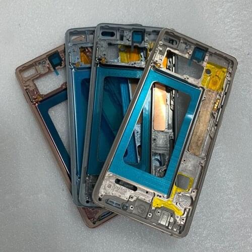 10Pcs Siginal Srong Middle Frame Bezel For Samsung Galaxy S10E G970 S10 G973 S10 Plus G973 Metal Housing Case Repair Fix