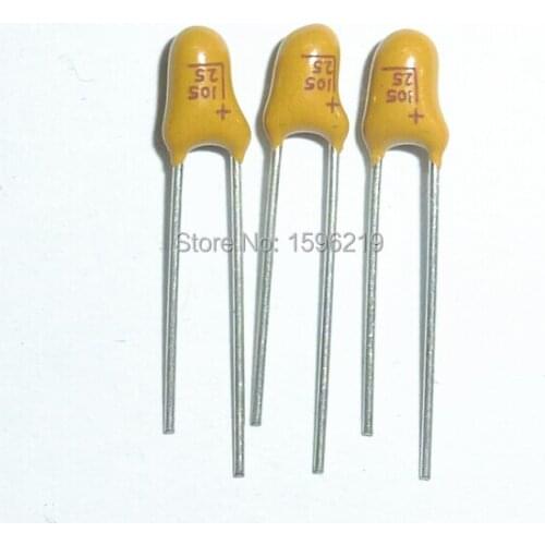 100pcs Tantalum capacitor 1uF 25V Brand New 25V1uF DIP Radial