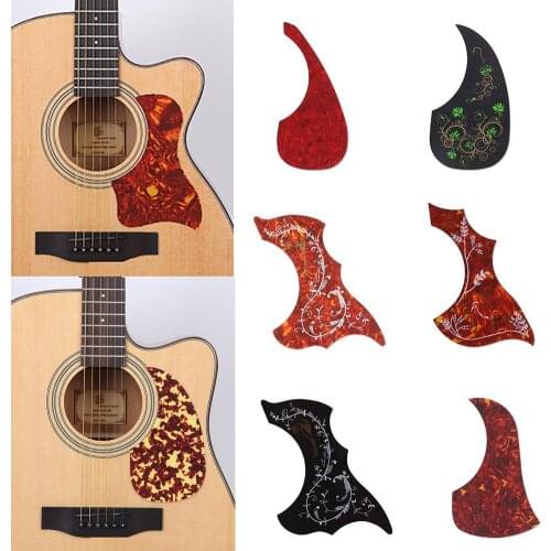 12Pcs Guitar Parts Acoustic Guitar Pickguard Self-adhesive DIY Celluloid Pick Guard for Folk Guitars Accessories