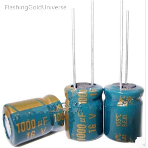 16V 1000UF 1000UF 16V Aluminum Electrolytic Capacitors Size:10X13 10X16 best quality
