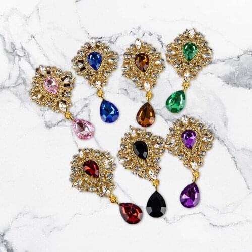 2Pcs Rhinestone Applique Flatback Stones DIY Jewelry Handcraft Bow Decoration Jewelry Making Findings Handmade Craft Accessories