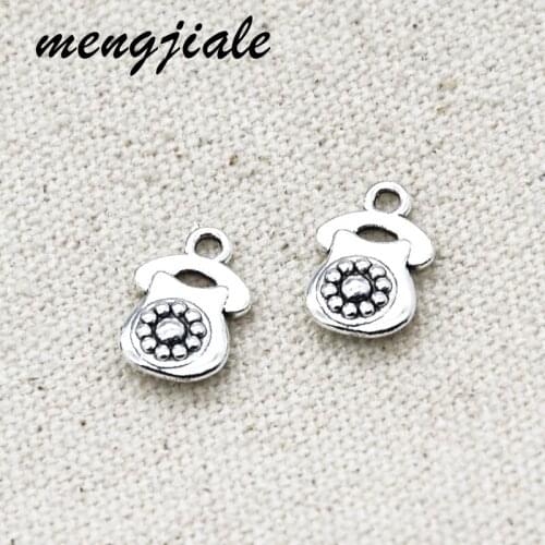 45pcs Hot Sell Alloy Retro Telephone Charm For Necklace Bracelet DIY Jewelry Making Accessories Findings