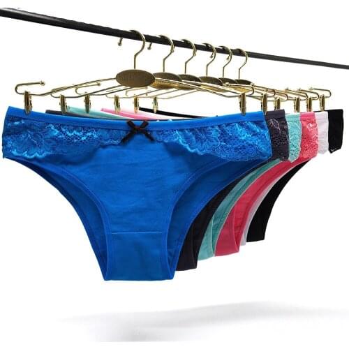 6PCS Fashion New Lace Panties Sexy Pants Women Underwear Cotton Briefs Girls Female Lingerie Femme Soft Bragas Mujer Underpants