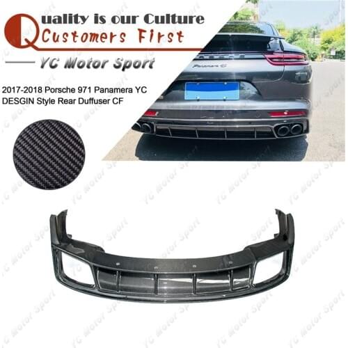 Car Accessories Carbon Fiber YC DESGIN Style Rear Diffuser Fit For 2017-2018 Panamera 971 Rear Duffuser Lip