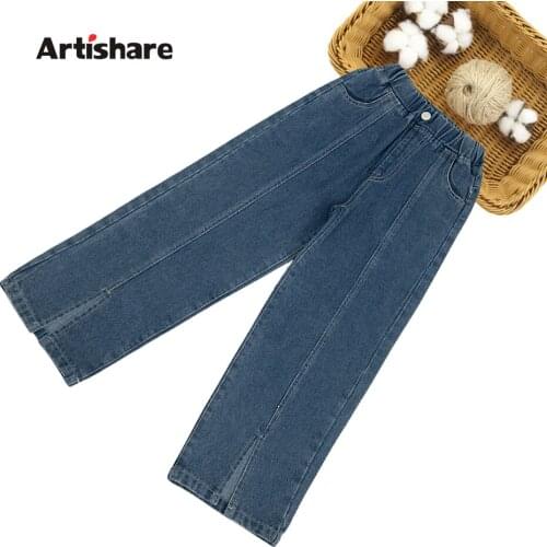 Big Girls Jeans Solid Color Jeans For Girls Spring Autumn Jeans For Kids Casual Style Childrens Clothes 6 8 10 12 14
