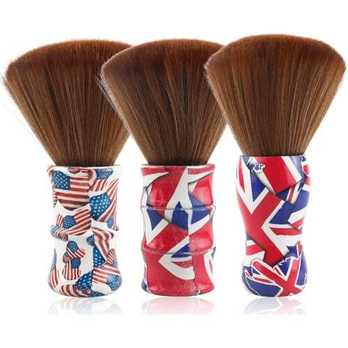 Nice Quality Flag Pattern Wood Handle Shaving Brush Facial Beard Cleaning Appliance Safety Soft Nylon Hair Razor Brush For Men