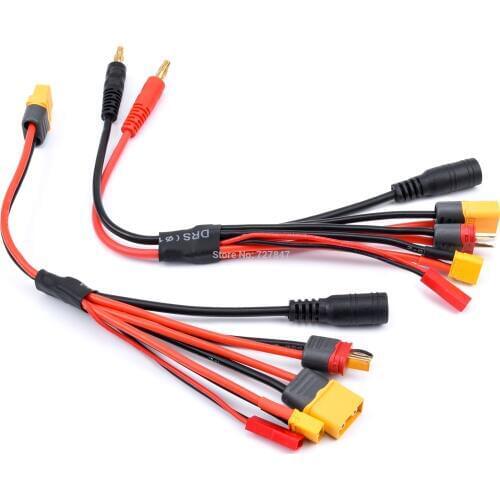 20cm 16AWG 4.0mm Banana Plug XT60 to 18awg XT60 XT30 DC5.5 Charger Adapter Cable for IMAX B6 ISDT Charger RC FPV Racing Drone