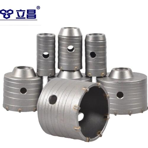 LICHANG Sds Plus Drill Bits Crowns for Concrete Tools Electric Hammer Hole Saw Opener Max Impact Adapter Round Handle