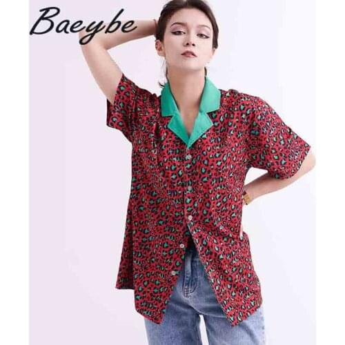 Summer Womens Red Sexy Blouses Man Hawaii Shirt Snakeskin Print Shirts Unisex Couple Short Sleeve Clothing For Pool Party