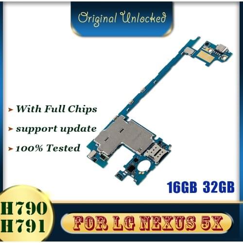 16GB 32GB Motherboard For LG Nexus 5X H790 H791 Motherboard Original Unlocked Mainboard Android OS Logic Board With Full Chips