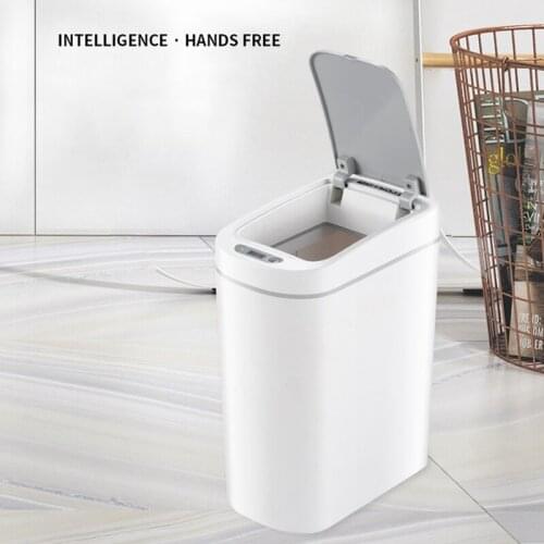 9L Automatic Smart Sensor Trash Can Kitchen Trash Bin Household Storage Bucket Bathroom Waterproof Trash Bin for Toilet Bedroom