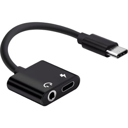 New USB Type C Audio Adapter Type-C to 3.5mm Jack Earphone Audio Converter Cable wholesale 100pcs/lot