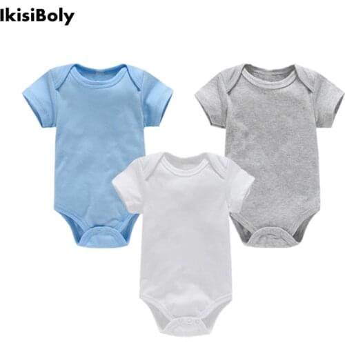 Newborn Babies Boys 3Pcs Bodysuits Bebes 3M-24M Girls Solid Cotton Rompers Sets Infant Long Sleeve Kids Top Selling Clothes New