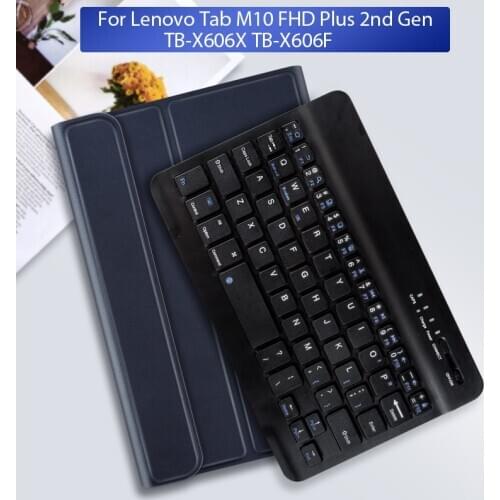 PU Leather Keyboard Case for Lenovo Tab M10 FHD Plus TB-X606F /TB-X606X 10.3" Cover Case for Lenovo Tab M10 FHD Plus 2nd Gen