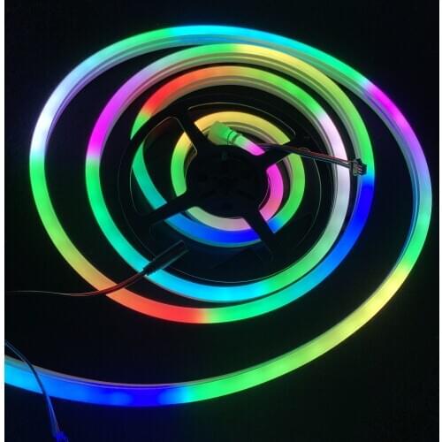 Size:08mm*17mm/3m/roll neon type addressable 100LEDs/m DC5V SK6812-RGBW(6500K) led pixel strip;IP67,frosted neon tube