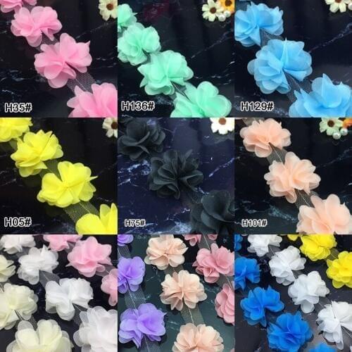 45Yars 6cm Chiffon Fold Lace Fabric Garment Needlework Sewing Patchwork DIY Handmade Accessories Dress Decoration 682