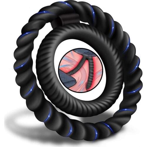 Silicone Cock Dual Ring Premium Stretchy Longer Erection Delay Lock Semen Prolong Adult Sexy Toys for Couple