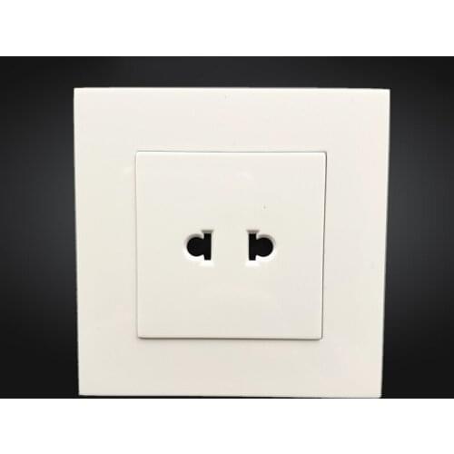 2 Hole Universal Power Socket Universal 86mm Wall Socket 250V 2 Hole Outlet Pole Socket Panel 86 Wall White