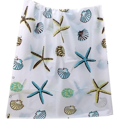 Modern Starfish Shower Curtain Thickened Waterproof Mold Proof Shower Curtain Partition Shower Curtain Home Decor